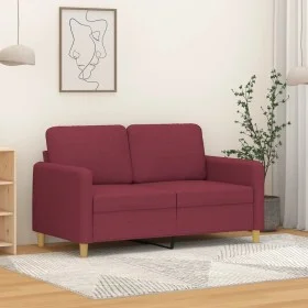 Sofá de 2 plazas de tela rojo tinto 120 cm by , Sofas - Ref: Foro24-359476, Price: 199,65 €, Discount: %