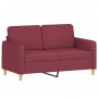 Sofá de 2 plazas de tela rojo tinto 120 cm by , Sofas - Ref: Foro24-359476, Price: 202,71 €, Discount: %