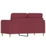 Sofá de 2 plazas de tela rojo tinto 120 cm by , Sofas - Ref: Foro24-359476, Price: 199,65 €, Discount: %