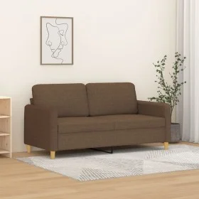 Sofá de 2 plazas de tela marrón 140 cm by , Sofas - Ref: Foro24-359481, Price: 209,72 €, Discount: %