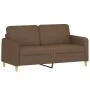 Sofá de 2 plazas de tela marrón 140 cm by , Sofas - Ref: Foro24-359481, Price: 209,72 €, Discount: %