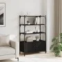 Librería de 3 estantes madera ingeniería negro 70x30x109,5 cm by , Bookcases and shelves - Ref: Foro24-838993, Price: 68,26 €...