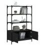 Librería de 3 estantes madera ingeniería negro 70x30x109,5 cm by , Bookcases and shelves - Ref: Foro24-838993, Price: 68,26 €...