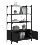 Librería de 3 estantes madera ingeniería negro 70x30x109,5 cm by , Bookcases and shelves - Ref: Foro24-838993, Price: 69,54 €...