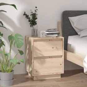 Mesita de noche madera maciza de pino 40x35x50 cm en Mesitas de noche | Comprar online en Foro24