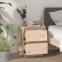 Mesita de noche madera maciza de pino 40x35x50 cm en Mesitas de noche | Comprar online en Foro24