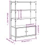 Librería de 3 estantes madera ingeniería negro 70x30x109,5 cm by , Bookcases and shelves - Ref: Foro24-838993, Price: 69,54 €...