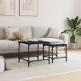 Mesas de centro apilables 2 piezas madera de ingeniería negro by , Coffee table - Ref: Foro24-838918, Price: 37,53 €, Discoun...