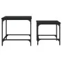 Mesas de centro apilables 2 piezas madera de ingeniería negro by , Coffee table - Ref: Foro24-838918, Price: 37,53 €, Discoun...