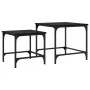Mesas de centro apilables 2 piezas madera de ingeniería negro by , Coffee table - Ref: Foro24-838918, Price: 37,53 €, Discoun...