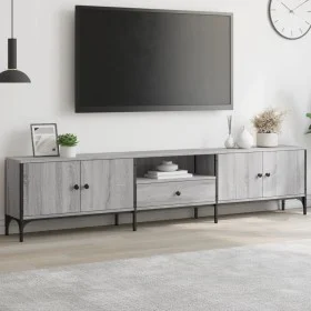 Mueble de TV cajón madera ingeniería gris Sonoma 200x25x44 cm de , Muebles TV - Ref: Foro24-838991, Precio: 99,81 €, Descuent...