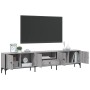 Mueble de TV cajón madera ingeniería gris Sonoma 200x25x44 cm by , TV Furniture - Ref: Foro24-838991, Price: 101,57 €, Discou...