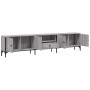 Mueble de TV cajón madera ingeniería gris Sonoma 200x25x44 cm by , TV Furniture - Ref: Foro24-838991, Price: 101,57 €, Discou...