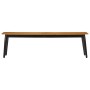 Massivholzbank aus Mangoholz und Eisen 160x40x45 cm von , Ess- und Küchenbänke - Ref: Foro24-356979, Preis: 195,95 €, Rabatt: %
