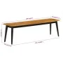 Banco madera maciza de mango y hierro 160x40x45 cm de , Bancos de comedor y cocina - Ref: Foro24-356979, Precio: 192,70 €, De...
