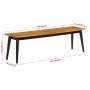 Massivholzbank aus Mangoholz und Eisen 160x40x45 cm von , Ess- und Küchenbänke - Ref: Foro24-356979, Preis: 195,95 €, Rabatt: %