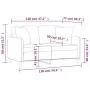 2-seater sofa with cream fabric cushions 120 cm by , Sofas - Ref: Foro24-3200903, Price: 217,79 €, Discount: %