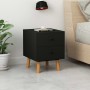 Nachttische 2 Stück massives Kiefernholz schwarz 40x30x50cm von vidaXL, Nachttische - Ref: Foro24-285225, Preis: 72,55 €, Rab...