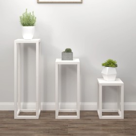 3-teiliges Bar-Set aus massivem weißem Kiefernholz von , Topfständer - Ref: Foro24-822268, Preis: 109,18 €, Rabatt: %