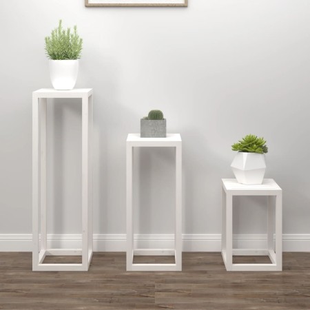 Set de bar 3 piezas madera maciza de pino blanco de , Soportes para macetas - Ref: Foro24-822268, Precio: 109,09 €, Descuento: %