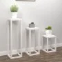 3-teiliges Bar-Set aus massivem weißem Kiefernholz von , Topfständer - Ref: Foro24-822268, Preis: 107,42 €, Rabatt: %