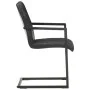 Cantilever dining chairs 6 units black genuine leather by , dining chairs - Ref: Foro24-3057795, Price: 865,48 €, Discount: %