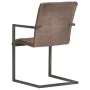 Cantilever dining chairs 2 units brown genuine leather by , dining chairs - Ref: Foro24-321845, Price: 289,30 €, Discount: %