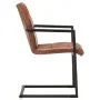 Sillas voladizas de comedor 2 unidades cuero auténtico marrón de , Sillas de comedor - Ref: Foro24-321851, Precio: 280,78 €, ...