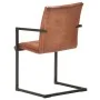Sillas voladizas de comedor 2 unidades cuero auténtico marrón de , Sillas de comedor - Ref: Foro24-321851, Precio: 280,78 €, ...