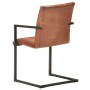 Sillas voladizas de comedor 2 unidades cuero auténtico marrón de , Sillas de comedor - Ref: Foro24-321851, Precio: 286,59 €, ...