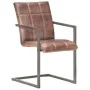Freischwinger-Esszimmerstuhl, 2 Stück, gealtertes braunes Echtleder von , Essstühle - Ref: Foro24-321853, Preis: 276,94 €, Ra...