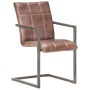 Freischwinger-Esszimmerstuhl, 2 Stück, gealtertes braunes Echtleder von , Essstühle - Ref: Foro24-321853, Preis: 284,20 €, Ra...