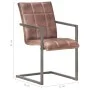 Freischwinger-Esszimmerstuhl, 2 Stück, gealtertes braunes Echtleder von , Essstühle - Ref: Foro24-321853, Preis: 276,94 €, Ra...