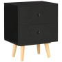 Nachttische 2 Stück massives Kiefernholz schwarz 40x30x50cm von vidaXL, Nachttische - Ref: Foro24-285225, Preis: 72,55 €, Rab...