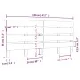 Kopfteil aus massivem Weißkiefernholz, 120 x 3 x 80 cm von , Kopf- und Fußteile - Ref: Foro24-821338, Preis: 52,09 €, Rabatt: %