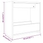 Sonoma gray plywood side table 50x26x50 cm by , Side tables - Ref: Foro24-826630, Price: 30,33 €, Discount: %