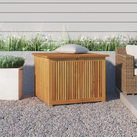 Garden storage box solid acacia wood 75x75x58 cm by , Outdoor storage boxes - Ref: Foro24-319706, Price: 144,26 €, Discount: %