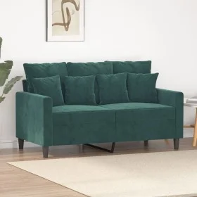 Dunkelgrünes 2-Sitzer-Sofa aus Samt, 120 cm von , Sofas - Ref: Foro24-359295, Preis: 243,80 €, Rabatt: %