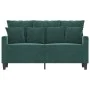 Dunkelgrünes 2-Sitzer-Sofa aus Samt, 120 cm von , Sofas - Ref: Foro24-359295, Preis: 235,87 €, Rabatt: %