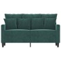 Dunkelgrünes 2-Sitzer-Sofa aus Samt, 120 cm von , Sofas - Ref: Foro24-359295, Preis: 198,29 €, Rabatt: %