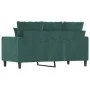 Dunkelgrünes 2-Sitzer-Sofa aus Samt, 120 cm von , Sofas - Ref: Foro24-359295, Preis: 235,87 €, Rabatt: %