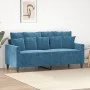 2 seater blue velvet sofa 140 cm by , Sofas - Ref: Foro24-359312, Price: 217,36 €, Discount: %