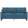 2 seater blue velvet sofa 140 cm by , Sofas - Ref: Foro24-359312, Price: 217,36 €, Discount: %
