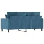 2 seater blue velvet sofa 140 cm by , Sofas - Ref: Foro24-359312, Price: 217,36 €, Discount: %
