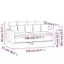 2 seater blue velvet sofa 140 cm by , Sofas - Ref: Foro24-359312, Price: 217,36 €, Discount: %