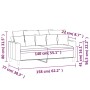 2-Sitzer-Sofa aus blauem Samt, 140 cm von , Sofas - Ref: Foro24-359312, Preis: 221,61 €, Rabatt: %