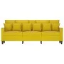 3-seater yellow velvet sofa 180 cm by , Sofas - Ref: Foro24-359319, Price: 258,88 €, Discount: %