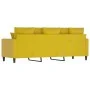 3-seater yellow velvet sofa 180 cm by , Sofas - Ref: Foro24-359319, Price: 258,88 €, Discount: %