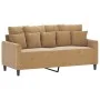 Braunes 2-Sitzer-Sofa aus Samt, 140 cm von , Sofas - Ref: Foro24-359310, Preis: 230,42 €, Rabatt: %
