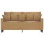 Braunes 2-Sitzer-Sofa aus Samt, 140 cm von , Sofas - Ref: Foro24-359310, Preis: 230,42 €, Rabatt: %
